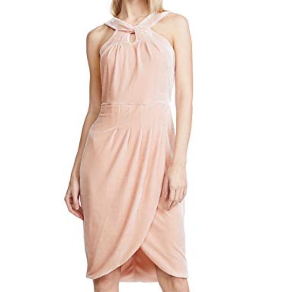 Cupcakes and Cashmere Wales Velvet Knot-Neck Dress